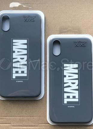 Чехол Marvel для iPhone XS (серый/grey)