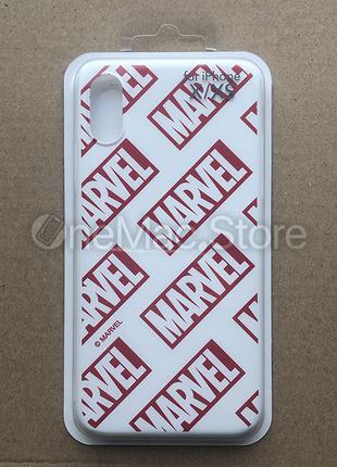 Чехол Marvel Logo для iPhone X (белый/white)