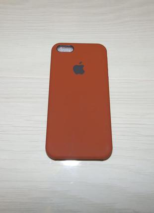 Чехол apple silicone case для iphone 5 / 5s / se brown