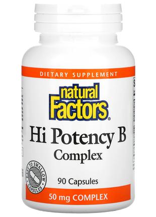 Высокоэффективный комплекс витаминов группы B Natural Factors 90к
