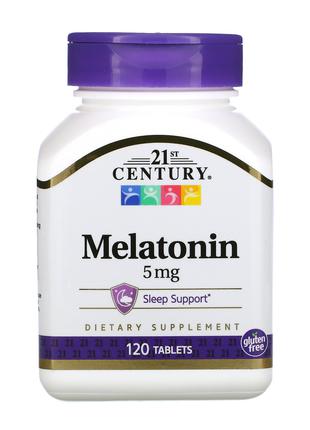 Мелатонин, 5 мг, 120 таблеток 21st Century, США