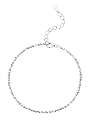 Женский серебряный браслет с шариками на руку серебро