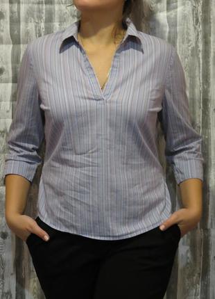 Женская рубашка блуза в полоску размер 48-50