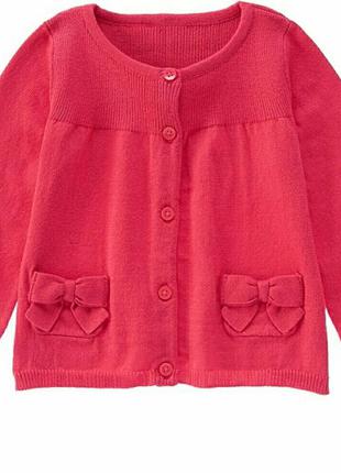 Кардиган для девочки на пуговицах с бантом кофта свитер