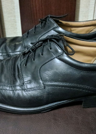 Класичні чоловічі чорні шкіряні туфлі Clarks, розмір 43,5-44.