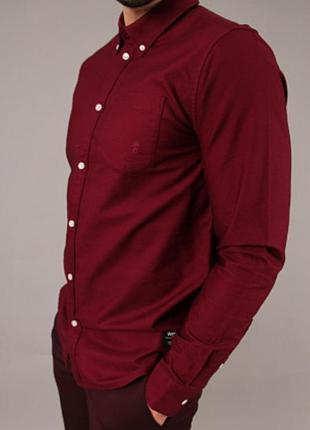 Классная бордовая рубашка williams&brown london p.20(3xl)