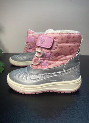 Зимние розовые сапоги ботинки (сноубутсы) lupilu для девочки, ...