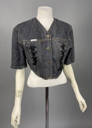 Куртка джинсовая оверсайз, Sasch, Italy, Винтаж, Размер M, Новая