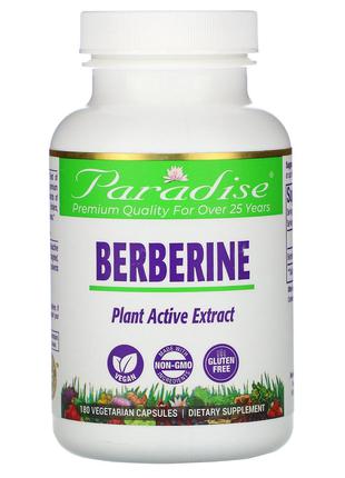 Paradise Herbs, берберин, 180 вегетарианских капсул,диет.доб.