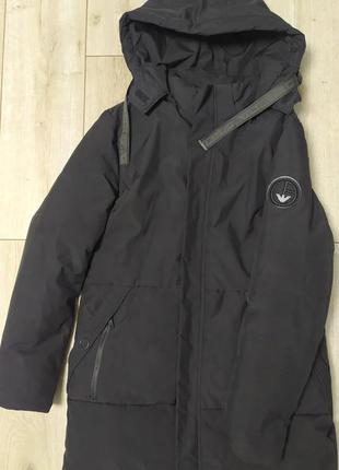 Emporio armani мужская зимняя пальто куртка удлиненная чоловіча