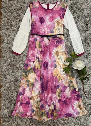 Нарядное платье в пол цветочный принт puane