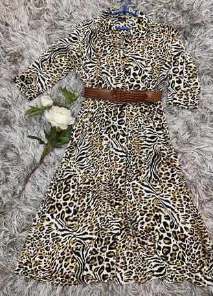 Тигровое платье-рубашка ophilia
