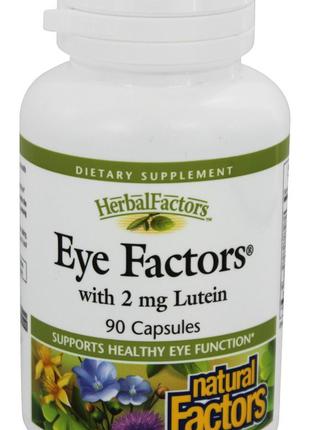 Найкраще для очей Natural Factors, Eye Factors з 2 мг лютеїну, 90