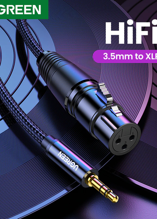 UGREEN XLR кабель на 3,5 мм, 1 метр