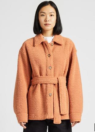 Женское короткое пальто флис uniqlo