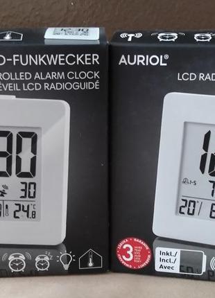 Радиоуправляемый будильник-часы-термометр AURIOL LCD Дисплей со с