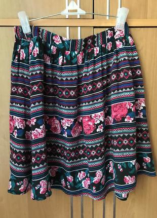 Юбка цветная ,юбка в украинском стиле,вискозная юбка