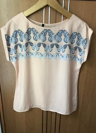 Блуза,красивая блуза в бабочках
