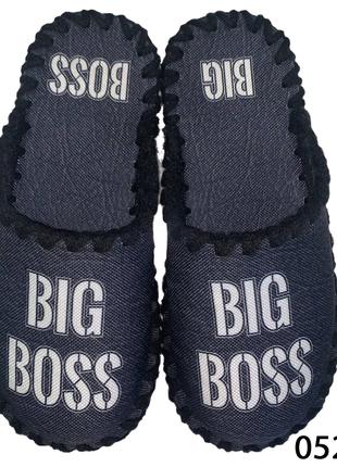 Мужские фетровые тапочки ручной работы "Big Boss" (Большой бос...