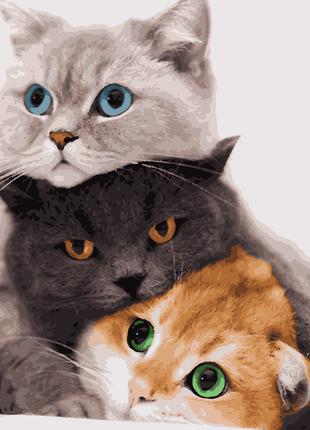 Картина по номерам Три кота Artissimo 40*50 PN4201