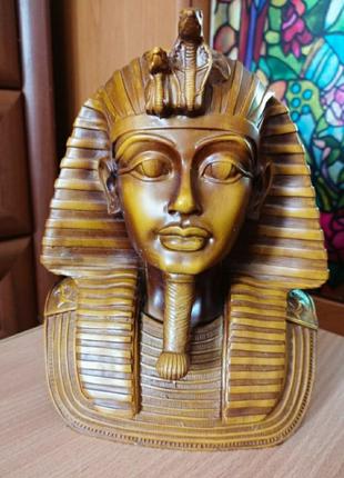 Египетская статуэтка, бюст фараон, Тутанхамон, Египет