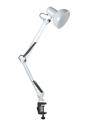 Настольная лампа на струбцине E27 LU-074-1800 белая TM LUMANO