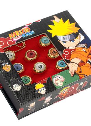 Набор Колец Наруто в подарочной упаковке - Косплей Аниме - Naruto