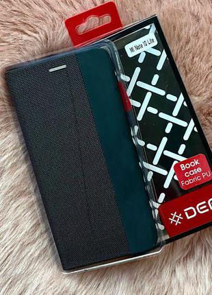 Чехол DEF Book Case Fabric PU Black для Xiaomi Mi Note 10