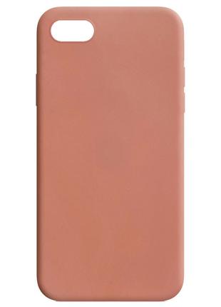 Силиконовый защитный чехол для Iphone 7 розовый (Rose Gold)