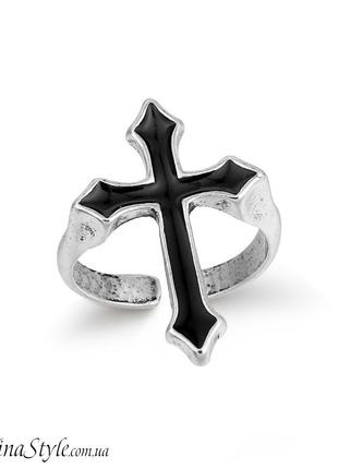Кольцо крестик крест унисекс крест