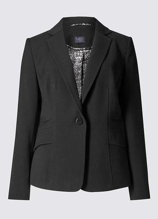 Шикарный базовый черный блейзер пиджак жакет marks&spencer чор...