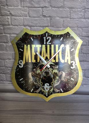 Часы настенные Metallica из металла Декор Рок Rock