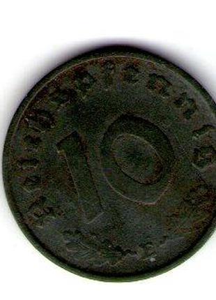 Германия 10 пфенингов 1941 год цинк №201