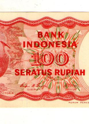 Индонезия 100 рупий 1984 год состояние UNC