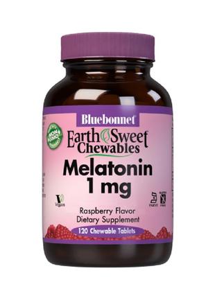 Мелатонин, Melatonin, 1 мг, Bluebonnet Nutrition, EarthSweet, ...