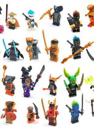Фигурки, человечки, ниндзяго Ninjago для лего lego 24 штуки