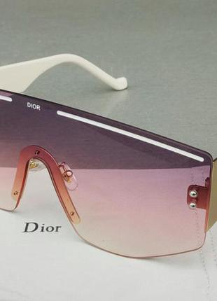 Christian dior стильные женские солнцезащитные очки маска розо...