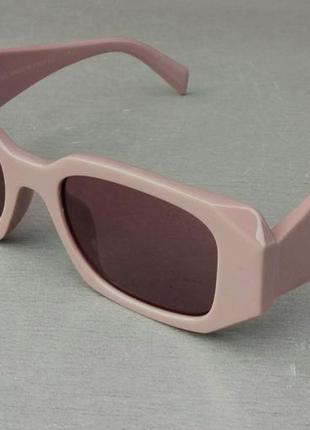 Очки в стиле prada стильные женские солнцезащитные очки пудровые