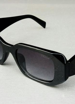 Окуляри в стилі prada стильні жіночі сонцезахисні окуляри чорні