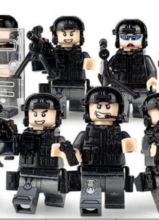 Фигурки человечки военные спецназ солдаты swat полиция для лего