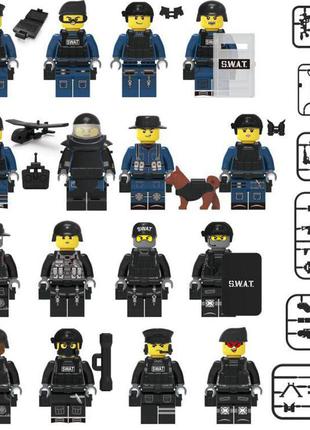 Фигурки человечки военные спецназ солдаты swat для лего lego