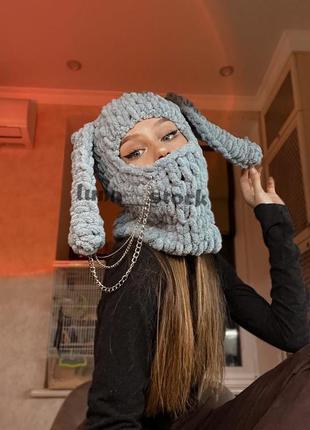 Плюшева балаклава з різними вушками 🐰🐱🐻