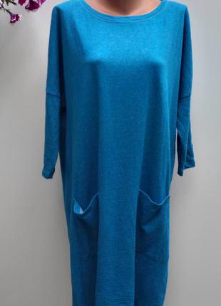 Розкішне плаття туніка з кишенями розмір xxxl ( е-92) сукня тепла