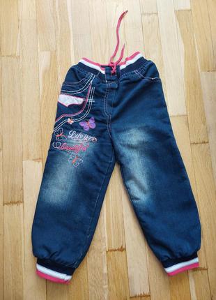 Утеплені джинси травка р.4 роки