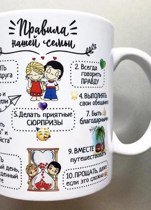 Чашка подарок на свадьбу, годовщину мужу жене