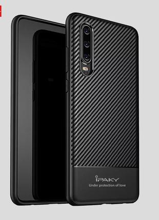Оригинальный чехол-бампер iPaky Carbon для Huawei P30.