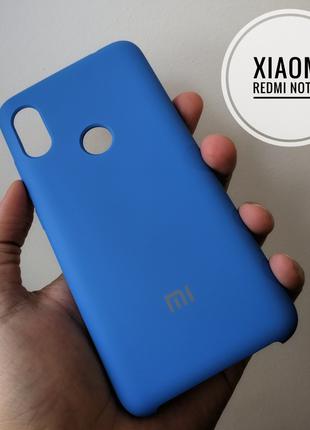 Чехол-накладка СИЛИКОН КЕЙС синий для Xiaomi Redmi Note 6 pro #