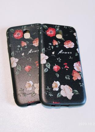 Чехол с 3D рисунком Flowers Case для Samsung J5 2017