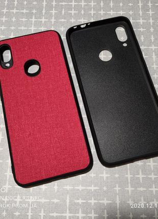 Чехол бампер cotton для Xiaomi Redmi Note 7 красный