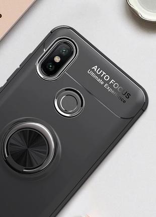 Чехол с кольцом AUTO FOCUS для Xiaomi Redmi Note 6 Pro